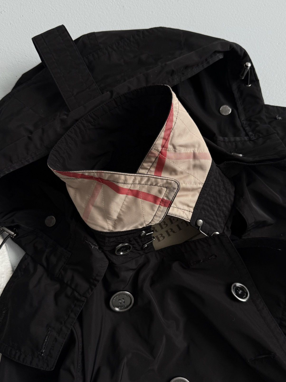 Burberry Burberry Brit Hooded Trench Coat Nova Check Lined Belted Size S / US 4 / IT 40 - 7 Thumbnail