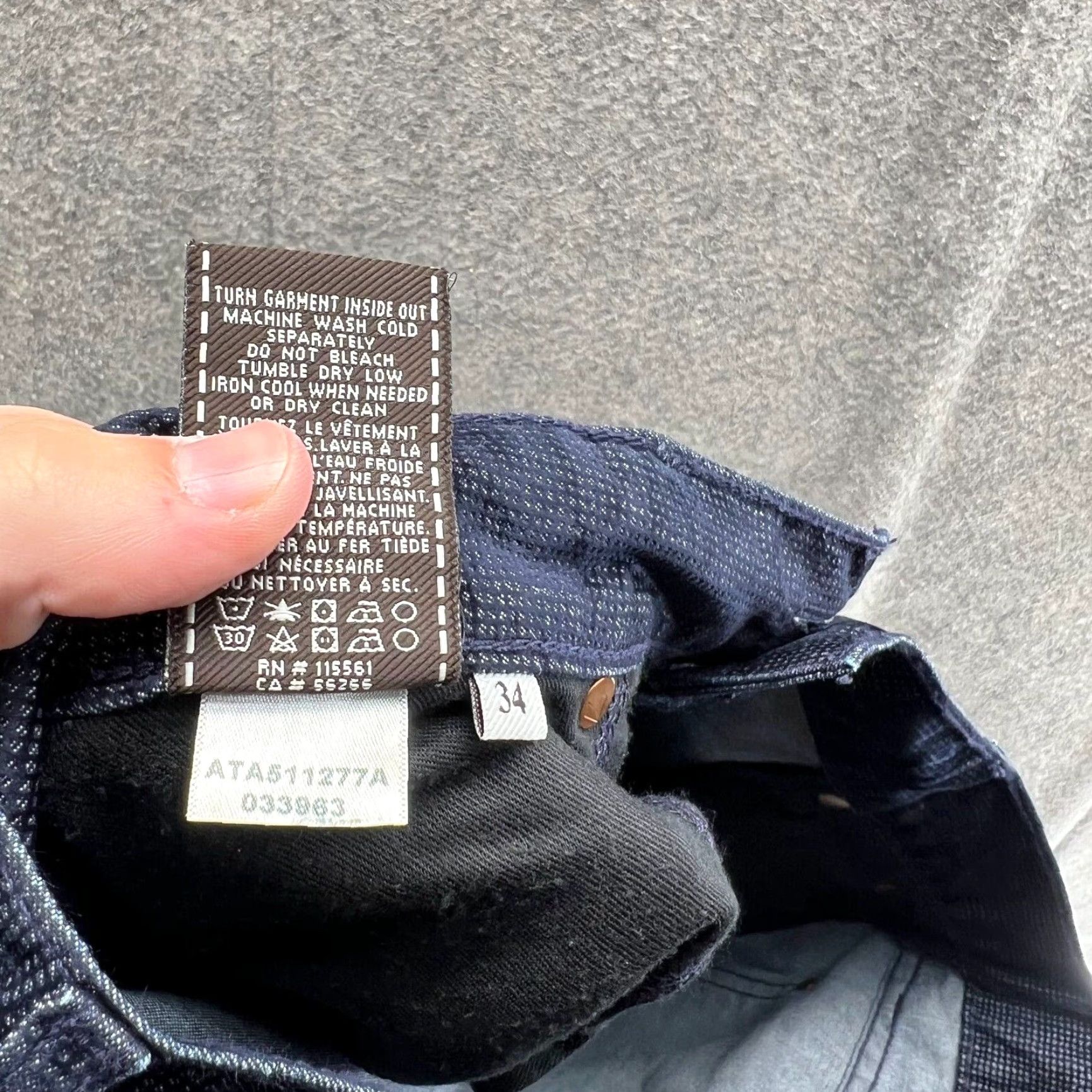 7 For All Mankind VINTAGE 7 For All Mankind Jeans Men 34 Blue Denim Slim Straight 5-Pocket Design Cotton Mercer Indigo Mid Rise Shirt? Size US 34 / EU 50 - 3 Thumbnail