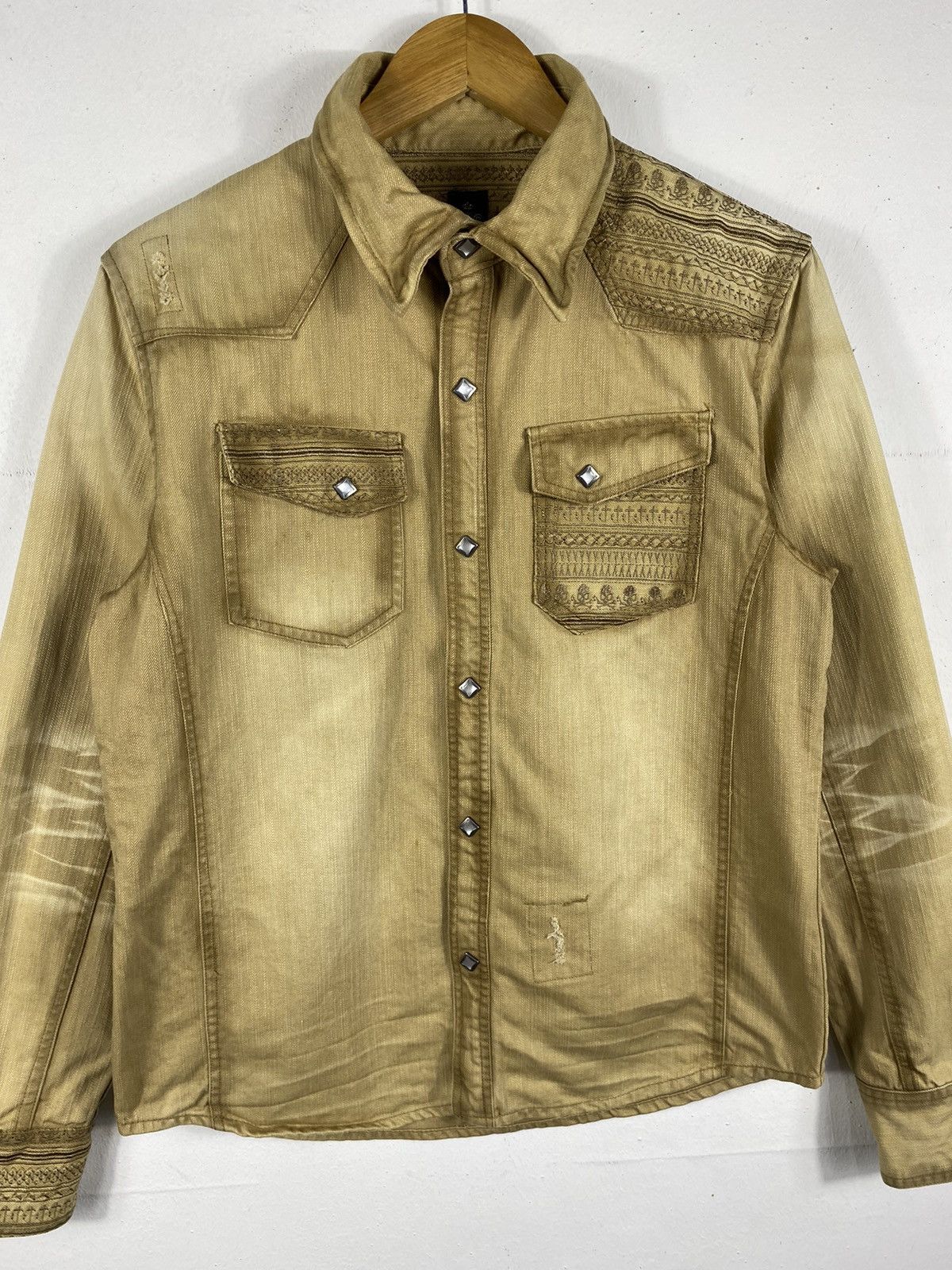 semanticdesign Semantic Design Button Denim Jacket Western Style Size L / US 10 / IT 46 - 3 Thumbnail
