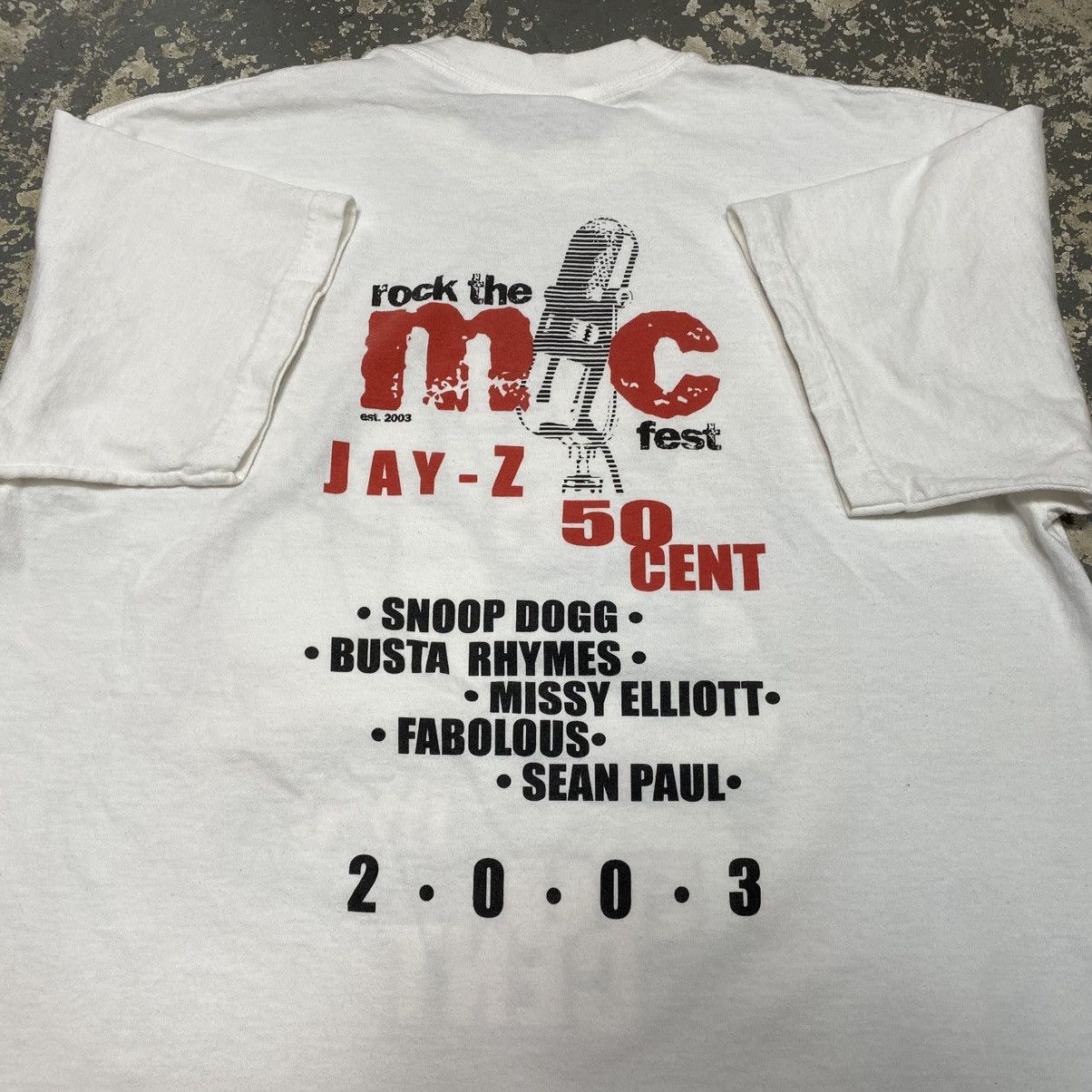 Rap Tees × Vintage Vintage Jay Z & 50 Cent Rock The Mic Fest Hip Hop Rap Tshirt Size US L / EU 52-54 / 3 - 6 Thumbnail