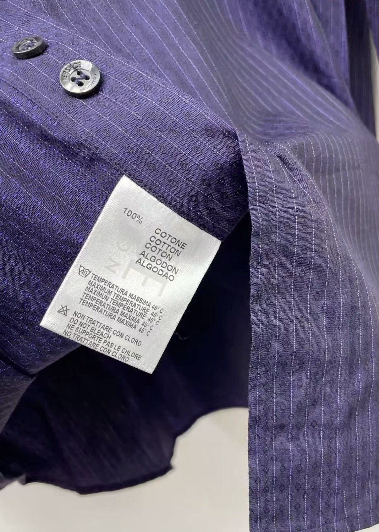 Versace VERSACE VC Embroidered 100% Cotton Long Sleeve Shirt J30 Size US L / EU 52-54 / 3 - 5 Thumbnail