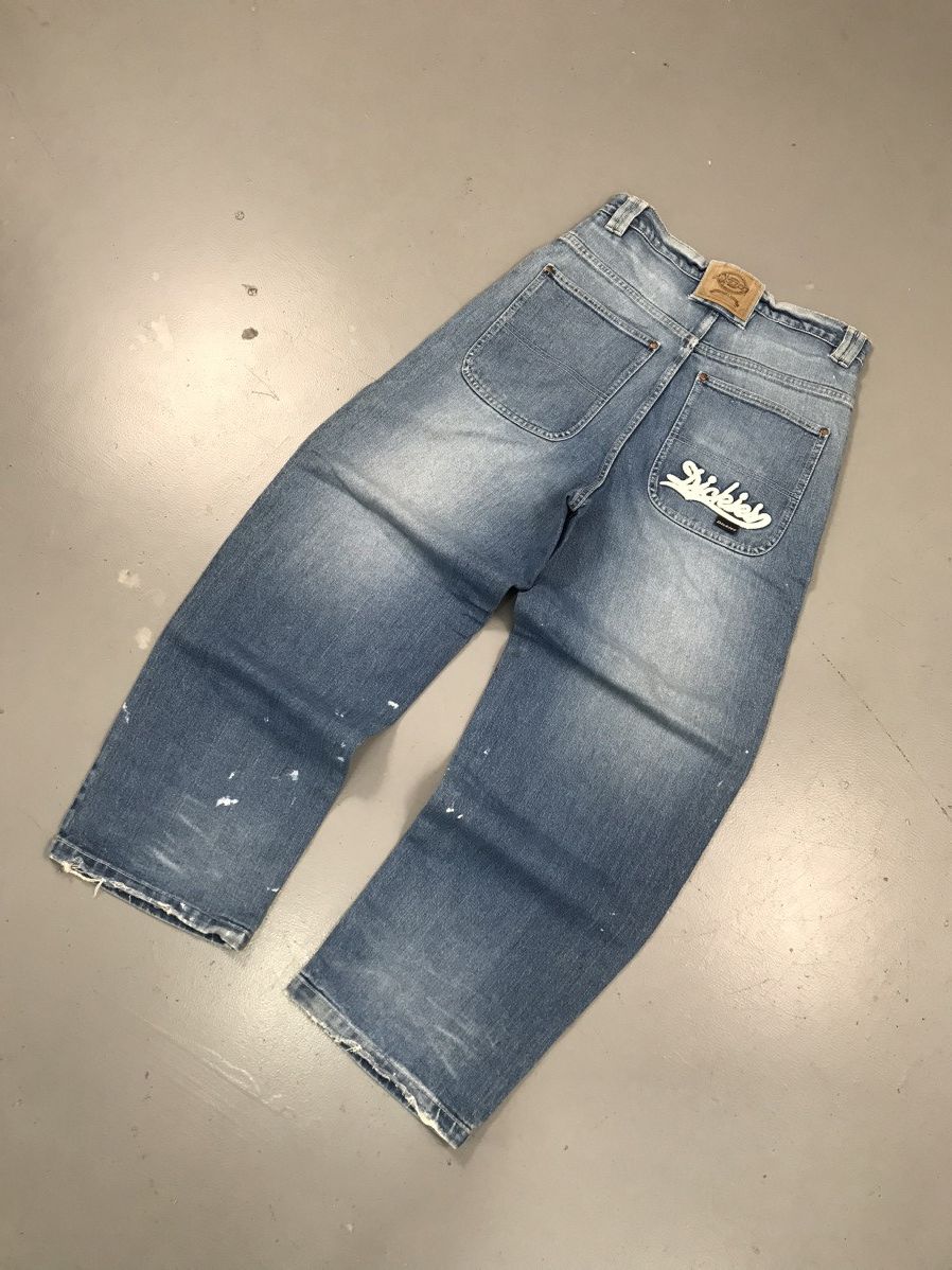 Dickies × Vintage Vintage dickies spell out embroidered denim Size US 33 - 10 Thumbnail
