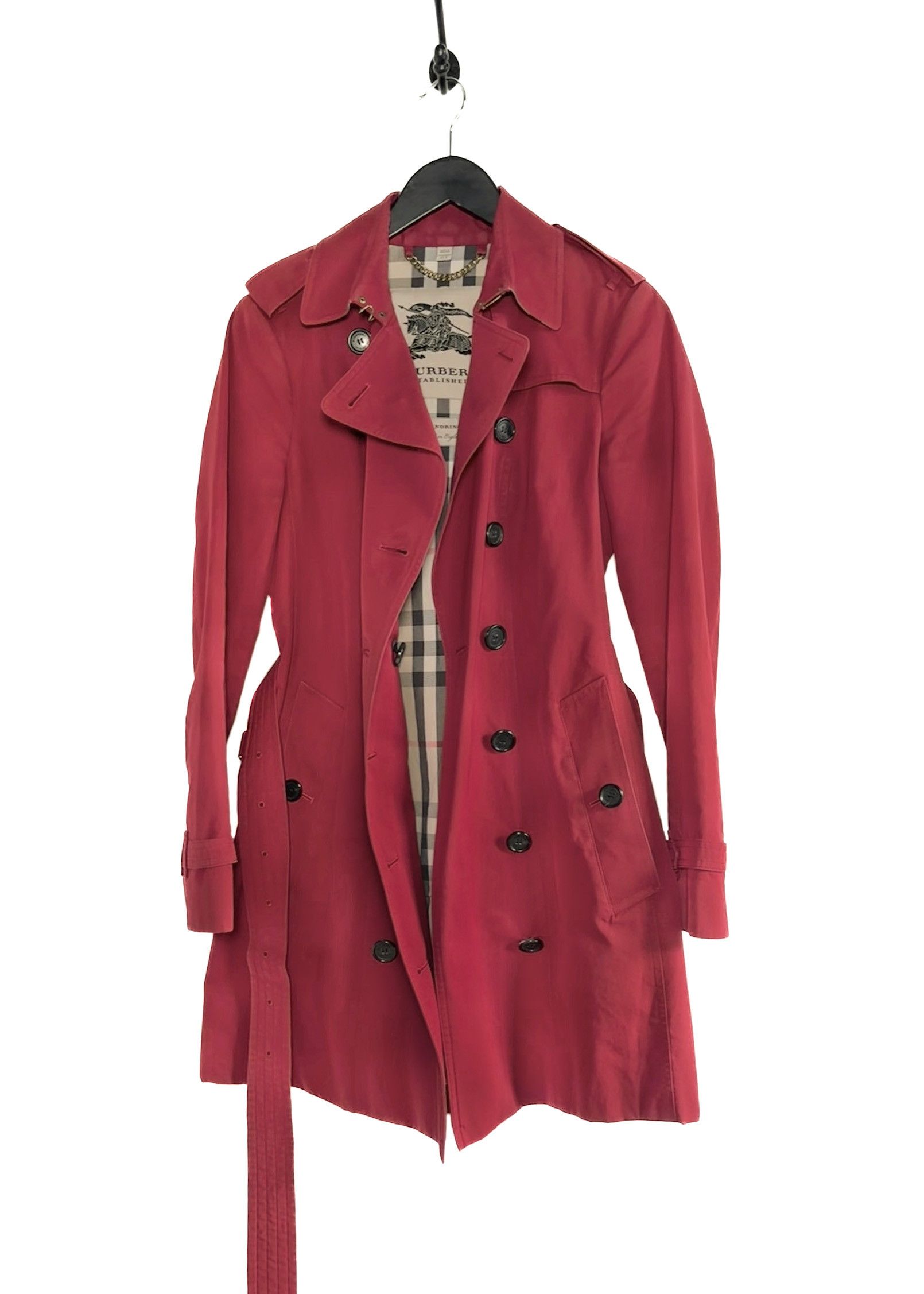 Burberry Burberry The Sandringham Red Double Breasted Trench Coat Size S / US 4 / IT 40 - 4 Thumbnail