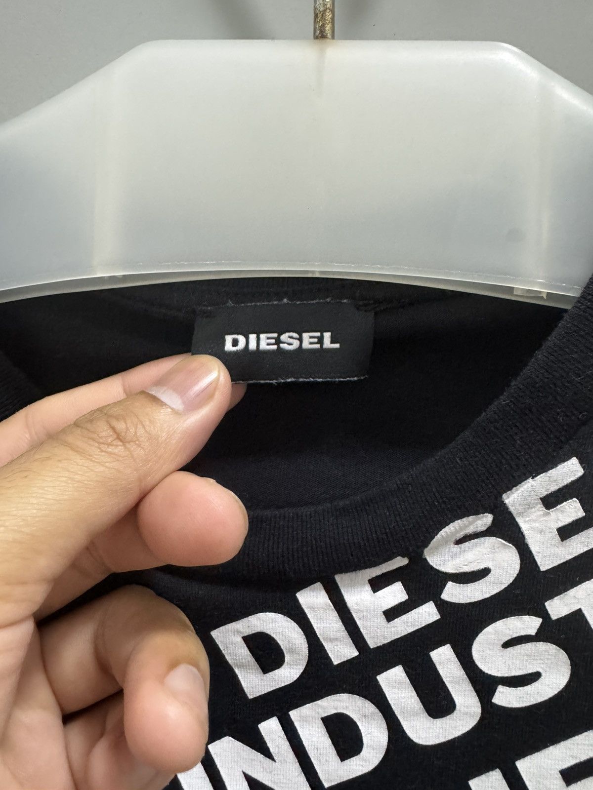 Designer × Diesel AVANT GARDE STATEMENT Y2K DIESEL BLACK T SHIRT Size US S / EU 44-46 / 1 - 9 Thumbnail