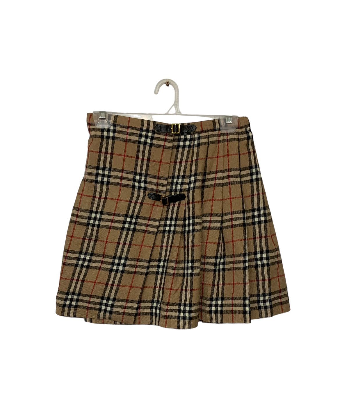 image of Vintage Burberrys Nova Check Mini Skirt in Brown, Women's (Size 27)