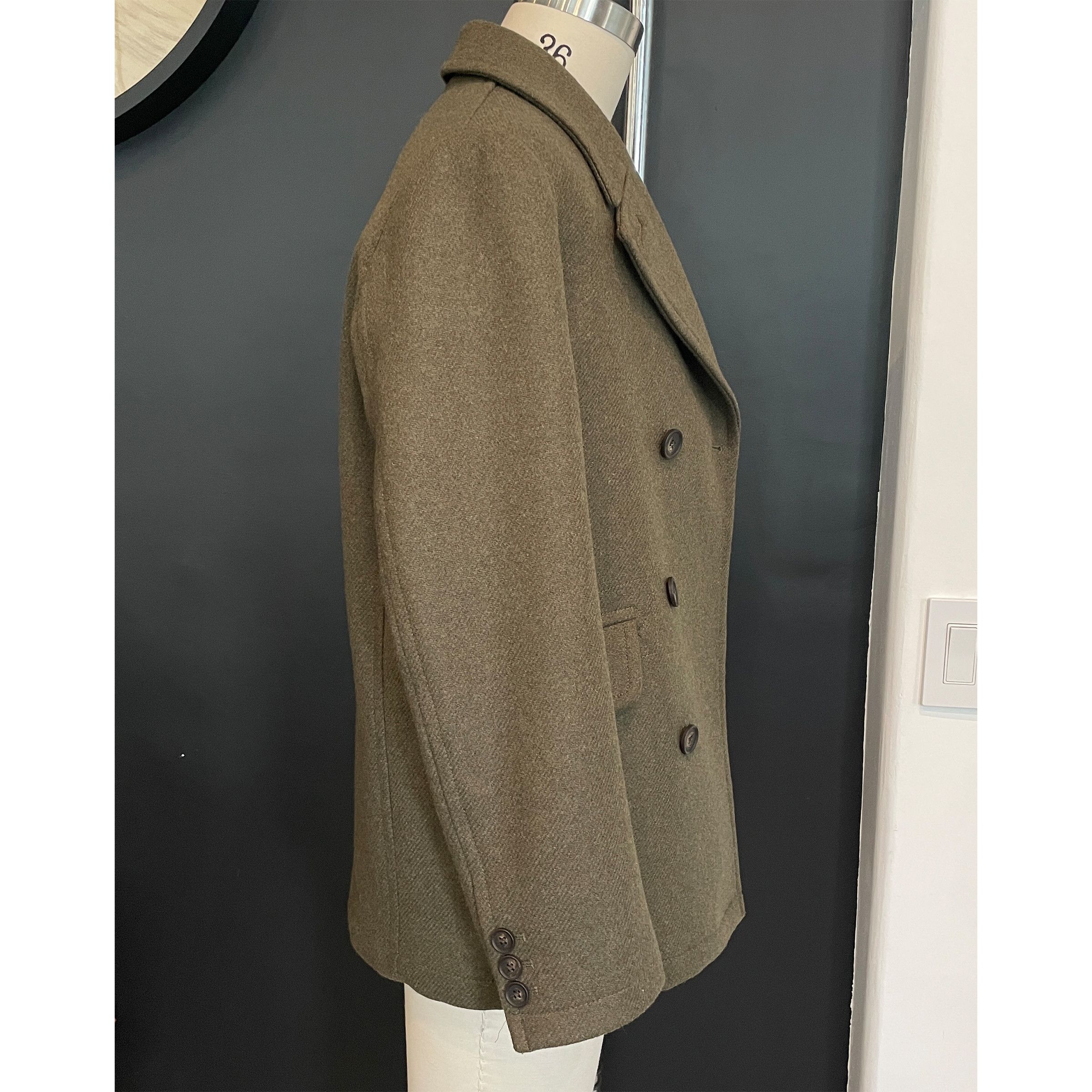 Ted Baker Ted Baker 273719 Mens Olive Green Wool Blend Peacoat Size 2 Size US M / EU 48-50 / 2 - 12 Thumbnail