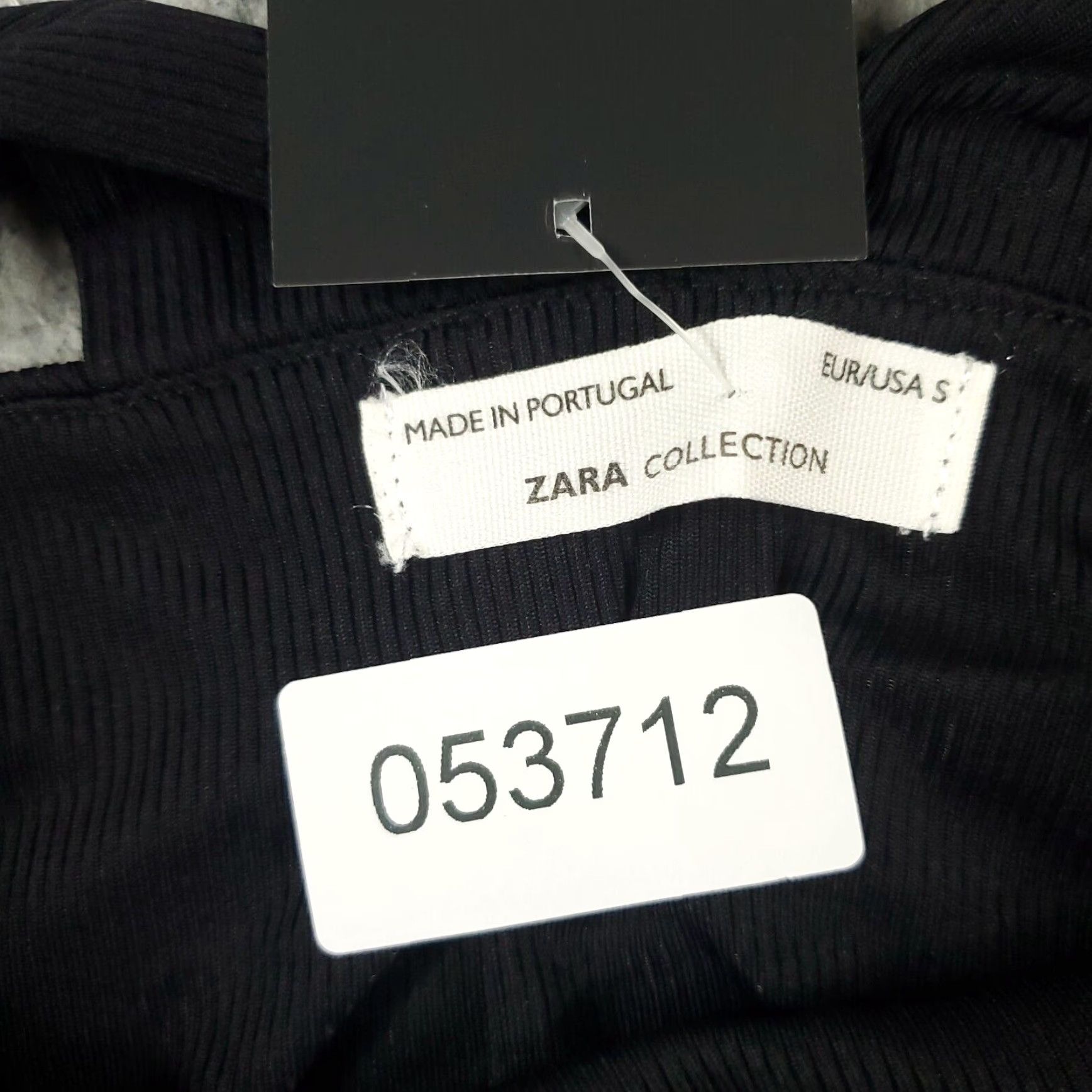 Zara Womens Tank Top Zara Small Black Cropped Cami Ribbed Pullover Size S / US 4 / IT 40 - 6 Thumbnail