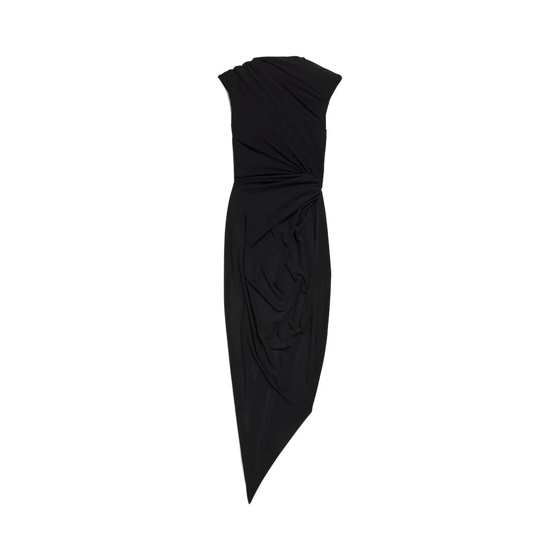 Balenciaga o1srvl11e0426 Draped Dress in Black Size M / US 6-8 / IT 42-44 - 2 Thumbnail