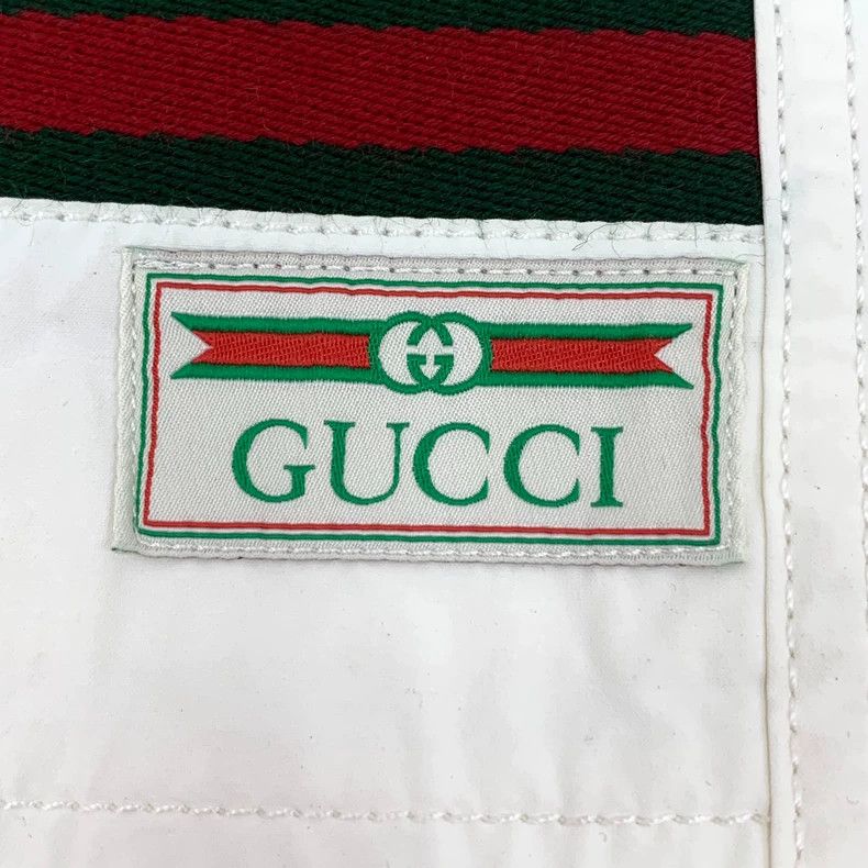 Gucci Gucci White striped webbing cotton drawstring casual trouse Size US 32 / EU 48 - 6 Thumbnail