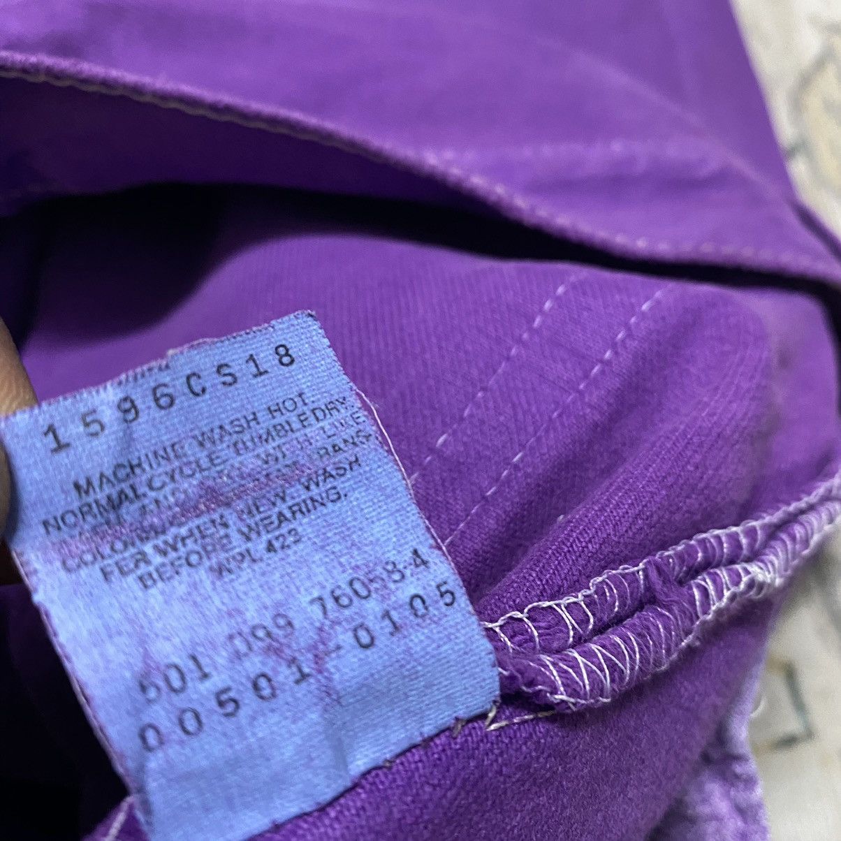 Levi's Vintage 90s Levis 501 Purple Denim Jeans Size US 29 - 21 Thumbnail