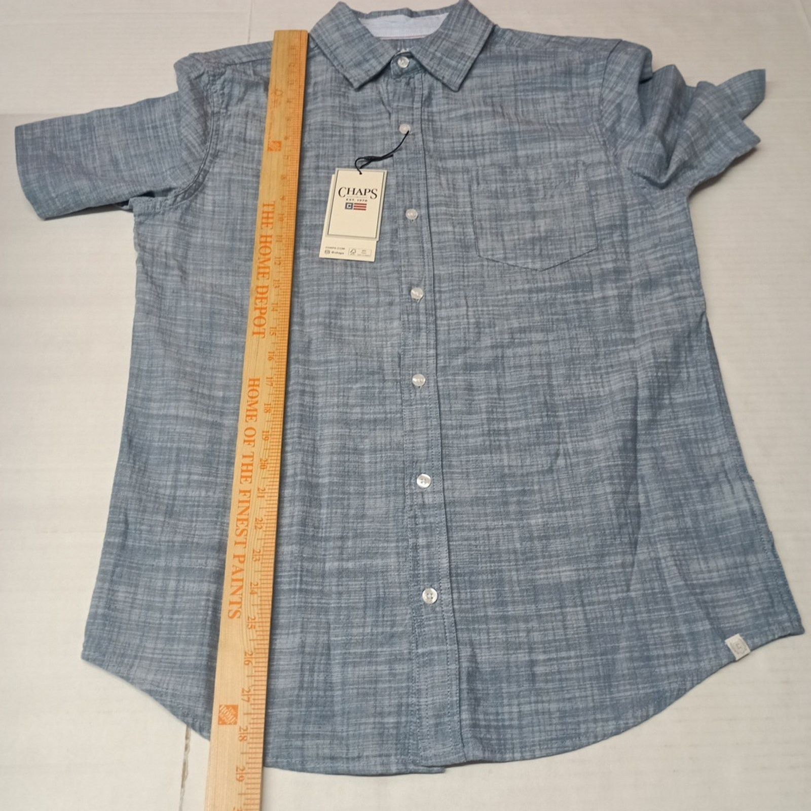Chaps Chaps Seacoast Wash Chambray Woven Shirt Men's S Blue Shadow Size US S / EU 44-46 / 1 - 5 Thumbnail