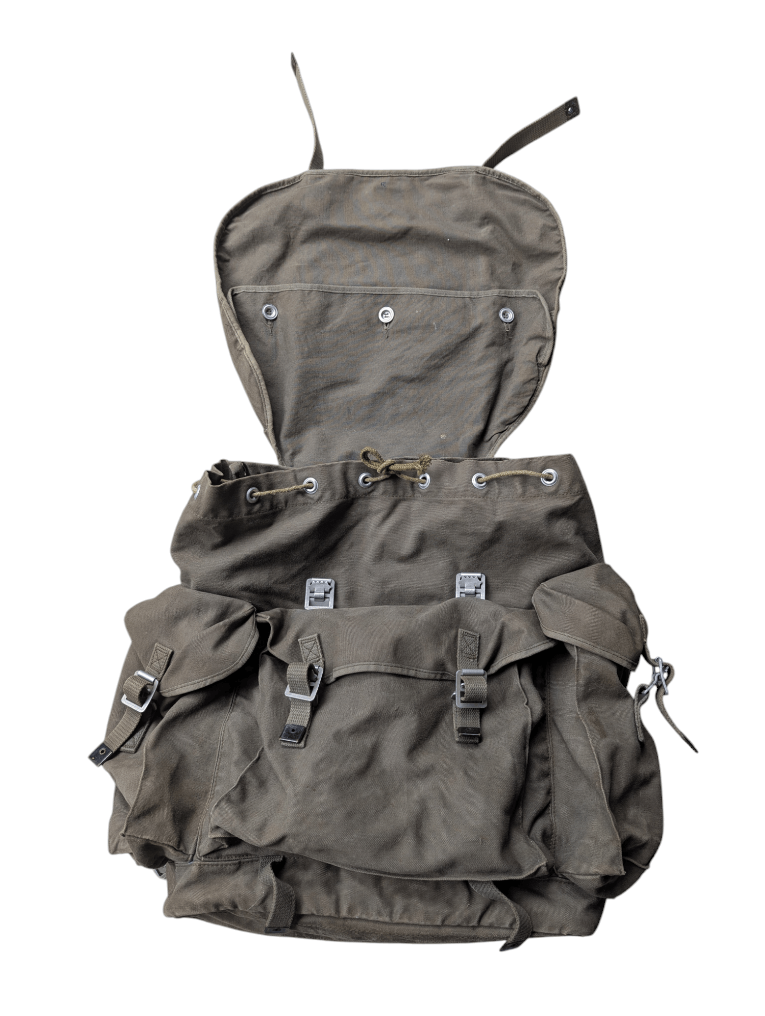 Vintage World War Army West Germany Bundeswehr Rucksack Backpack Size ONE SIZE - 7 Thumbnail
