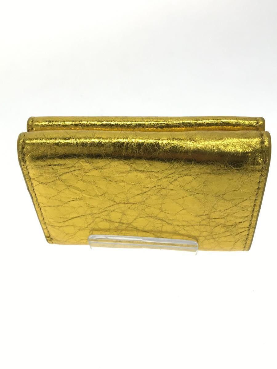 Balenciaga Balenciaga Leather Tri-Fold Wallet Gold Size ONE SIZE - 2 Thumbnail