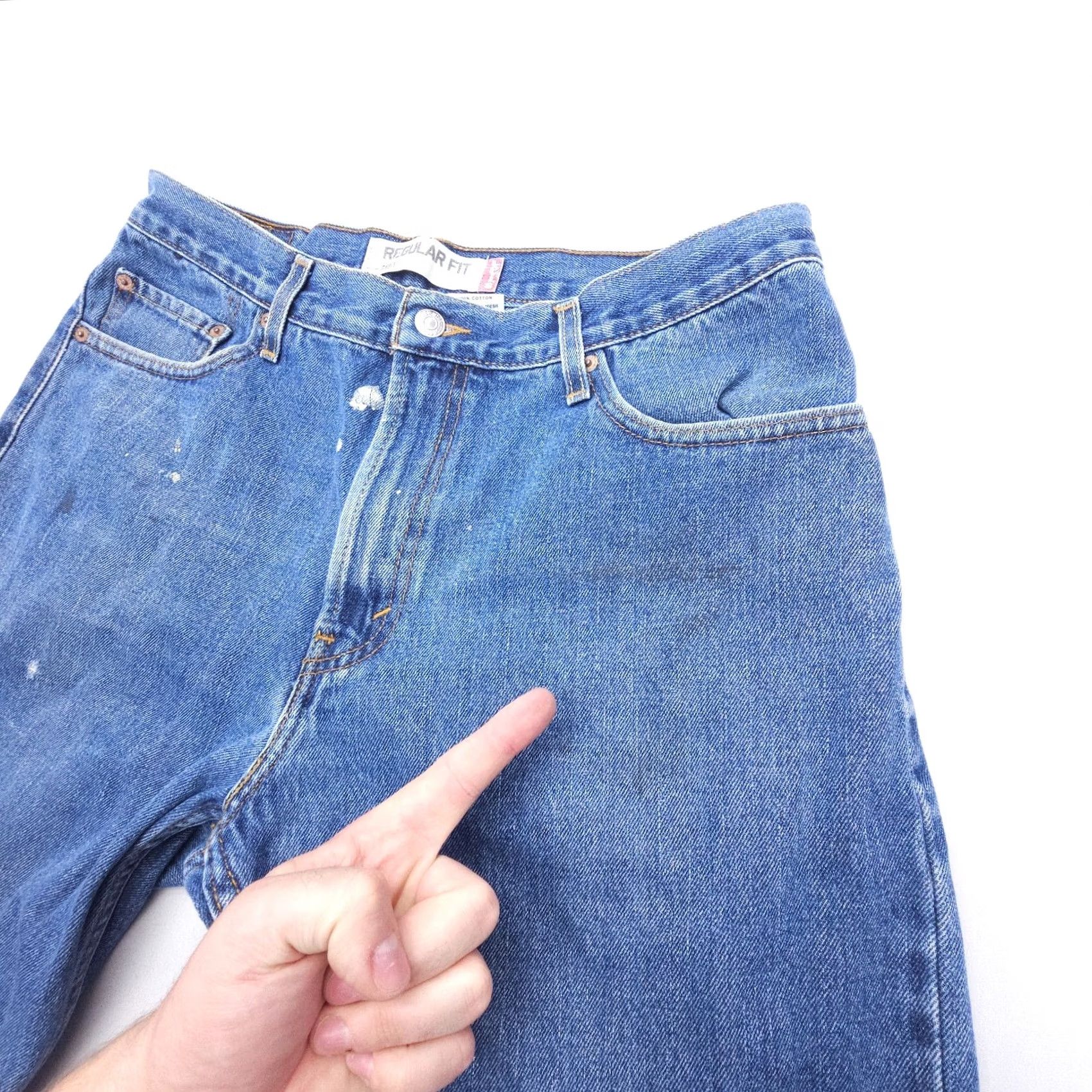 Levi's VINTAGE Levi's 505 Jeans Mens 36x36 Blue Straight Denim 90s 00s 34x32 Medium Wash Regular Pocket 5-Pocket Mens Size US 36 / EU 52 - 6 Thumbnail