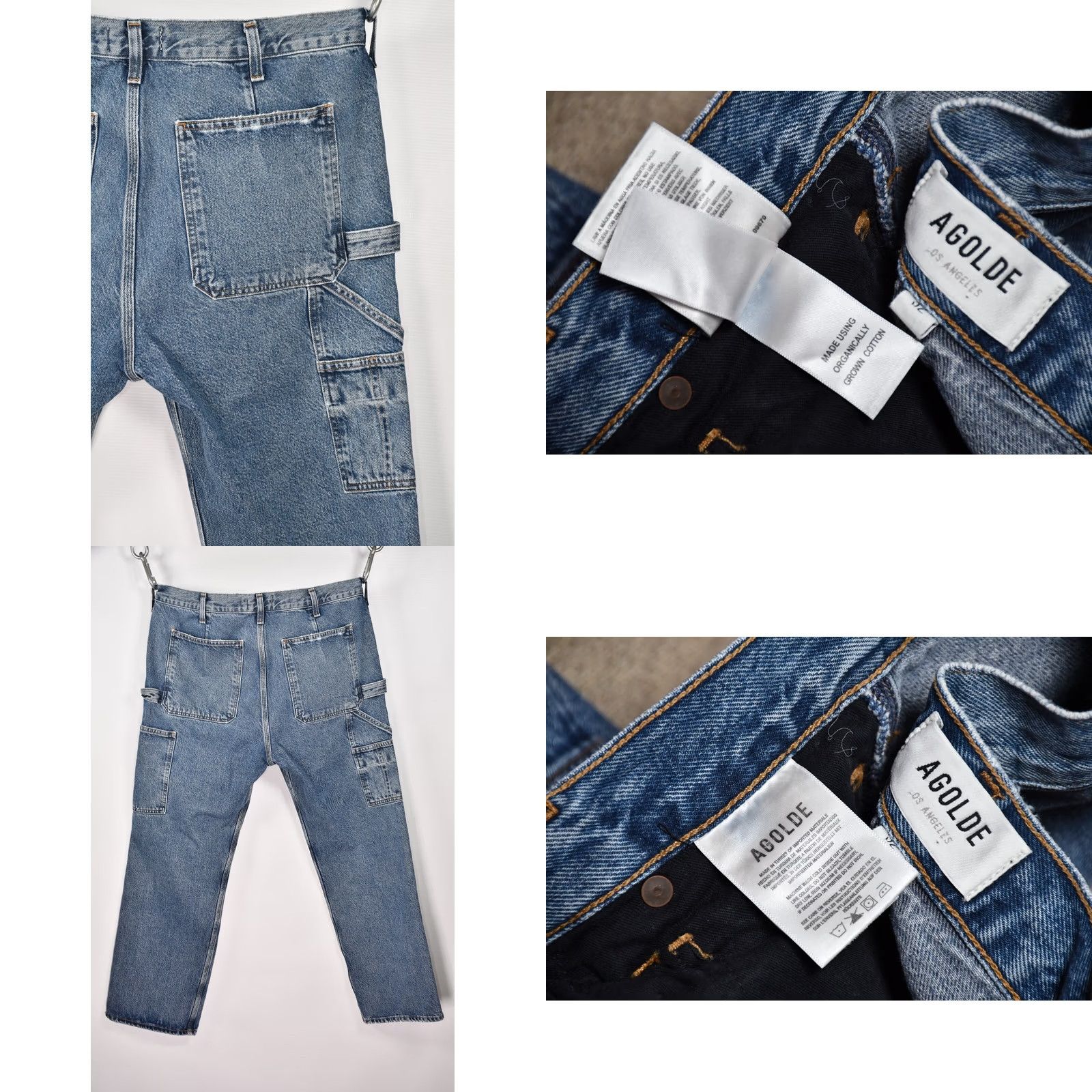 Agolde AGOLDE Rami Carpenter Mid-Rise Straight Jeans 32 Blue Denim Women Regular Size 32 Vintage No Size 24" / US 00 / IT 34 - 8 Thumbnail