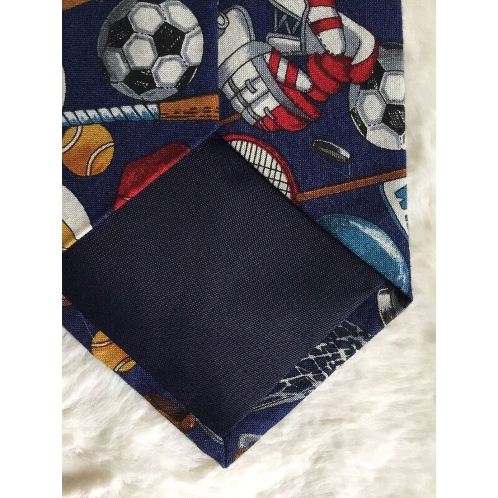 & Other Stories Bean McGee Tie Sports Football Baseball Hockey 100% Cotton Size ONE SIZE - 5 Thumbnail