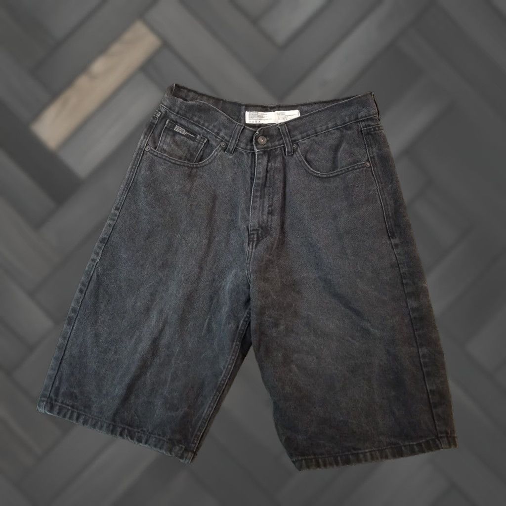 VINTAGE Rocawear Men's Denim Shorts Bermuda 34x14 Black 90s Hip