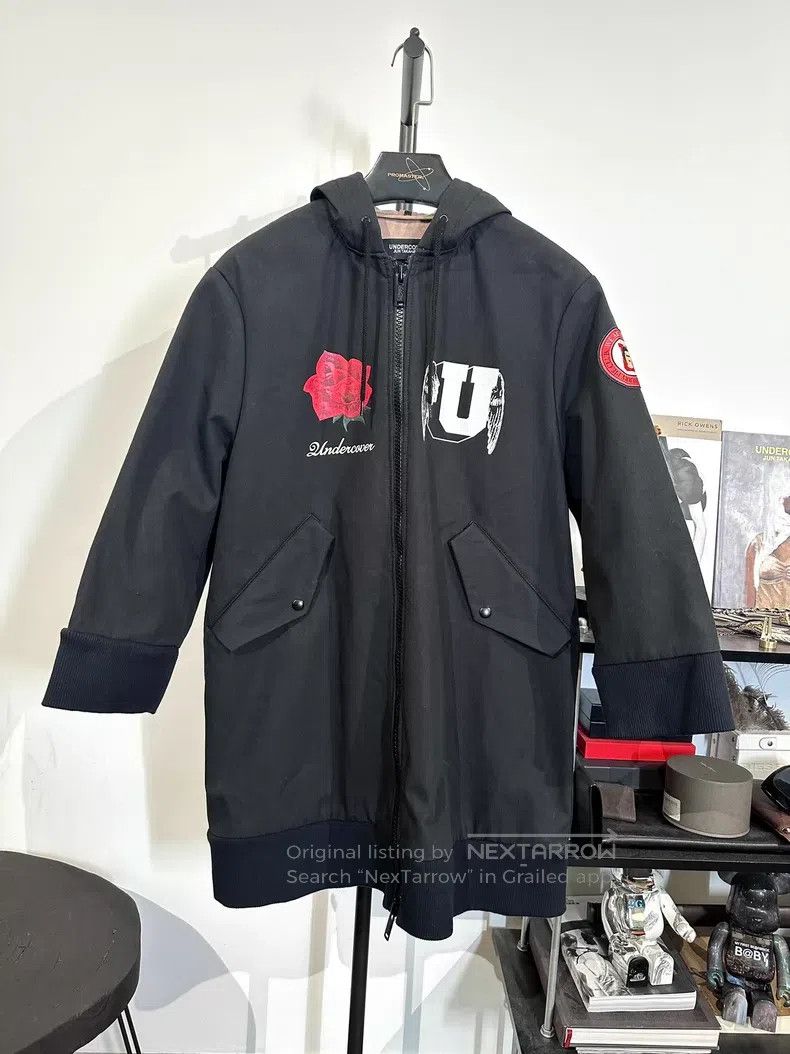 Undercover Undercover Medium length hooded jacket with patch print de Size US S / EU 44-46 / 1 - 1 Thumbnail