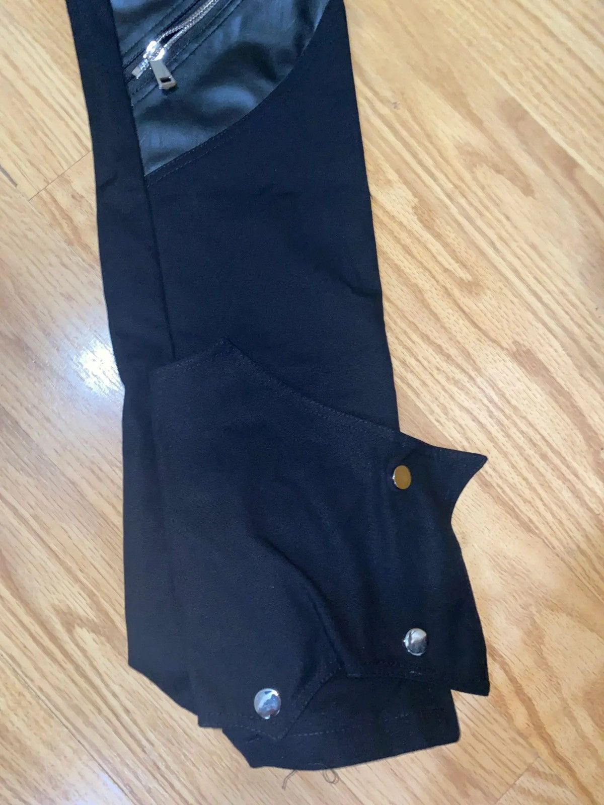 Leather Long Black Patchwork Pu Leather Pants Size US 34 / EU 50 - 12 Thumbnail