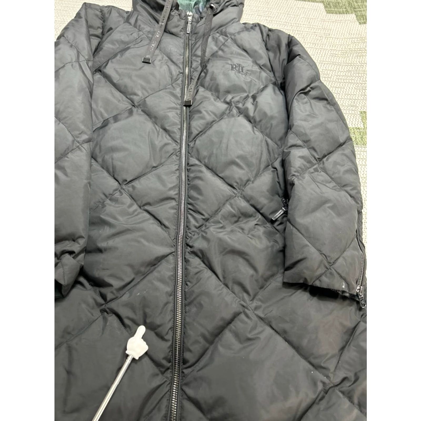 Ralph Lauren Lauren Ralph Lauren Hooded Diamond Quilted Coat Womens Small Black Full Zip Down Size S / US 4 / IT 40 - 4 Thumbnail