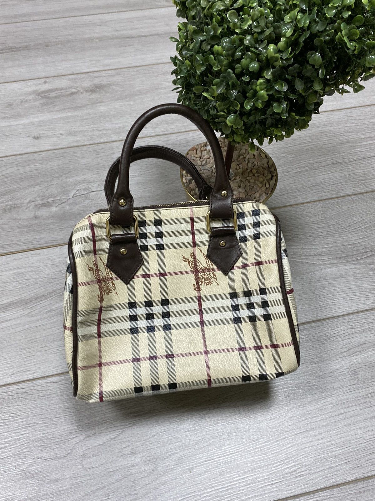 Vintage Burberry nova check monogram handle bag Size ONE SIZE - 2 Thumbnail