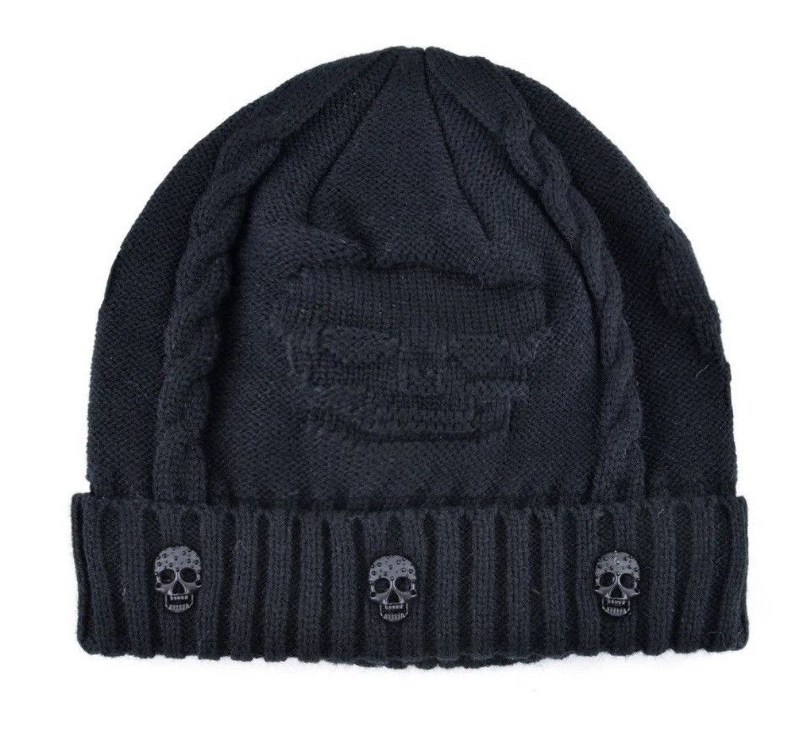 Japanese Brand Hip-hop Skull Pattern Beanie Size ONE SIZE - 2 Thumbnail