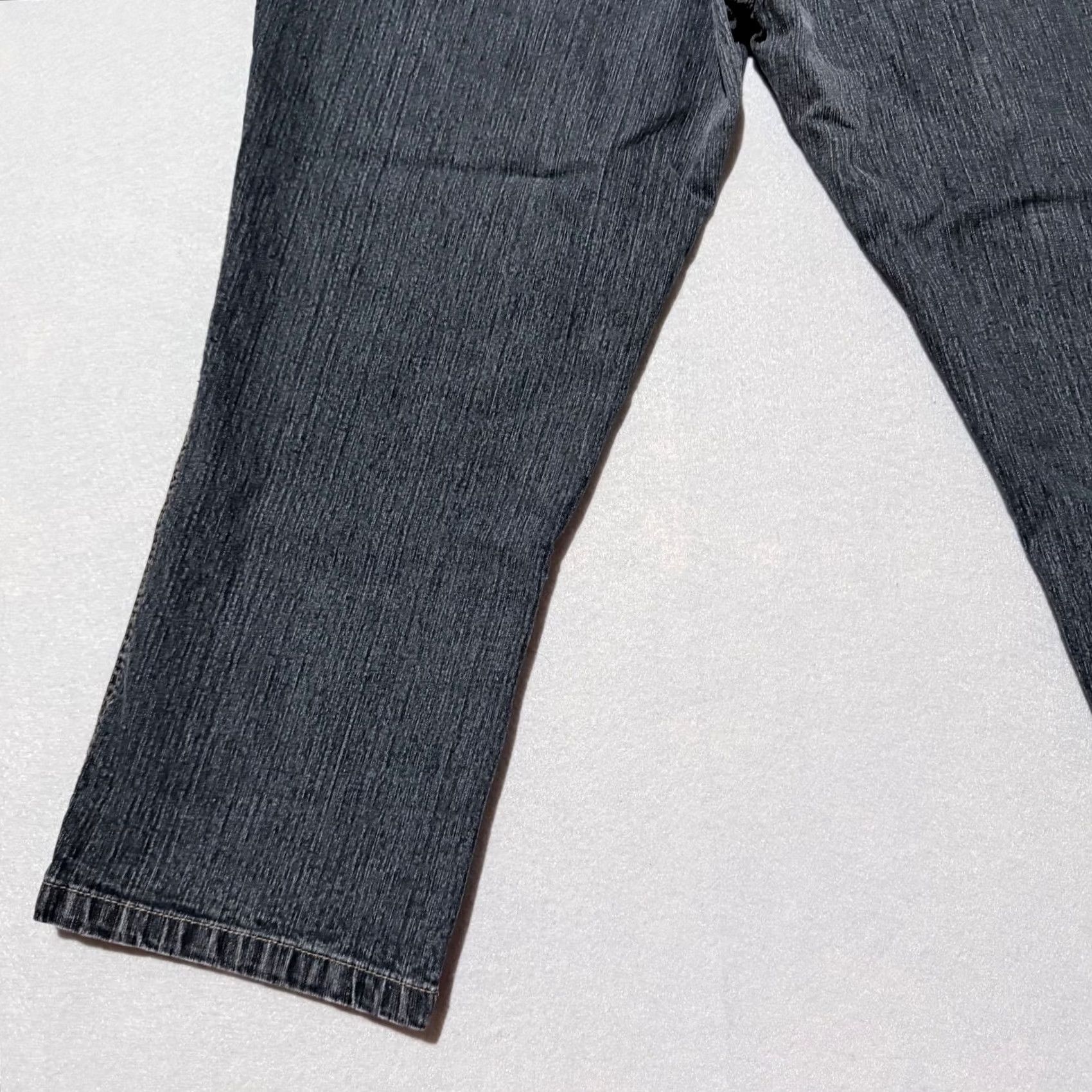 Denime Gazoz Jeans Capri Women's Dark Gray Denim Zip-Pockets High-Rise Slim Fit - 18 Size 40" / US 18 - 7 Thumbnail