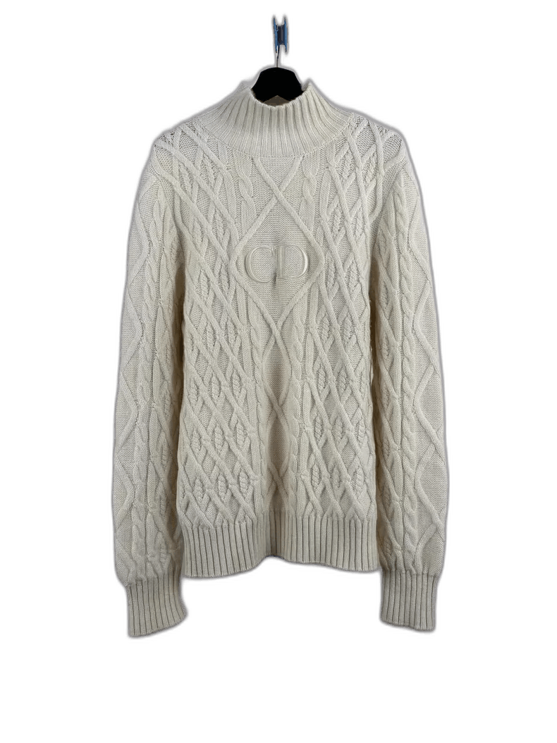 Dior Beige CD Monogram Cashmere Sweater-yf Size US S / EU 44-46 / 1 - 1 Thumbnail