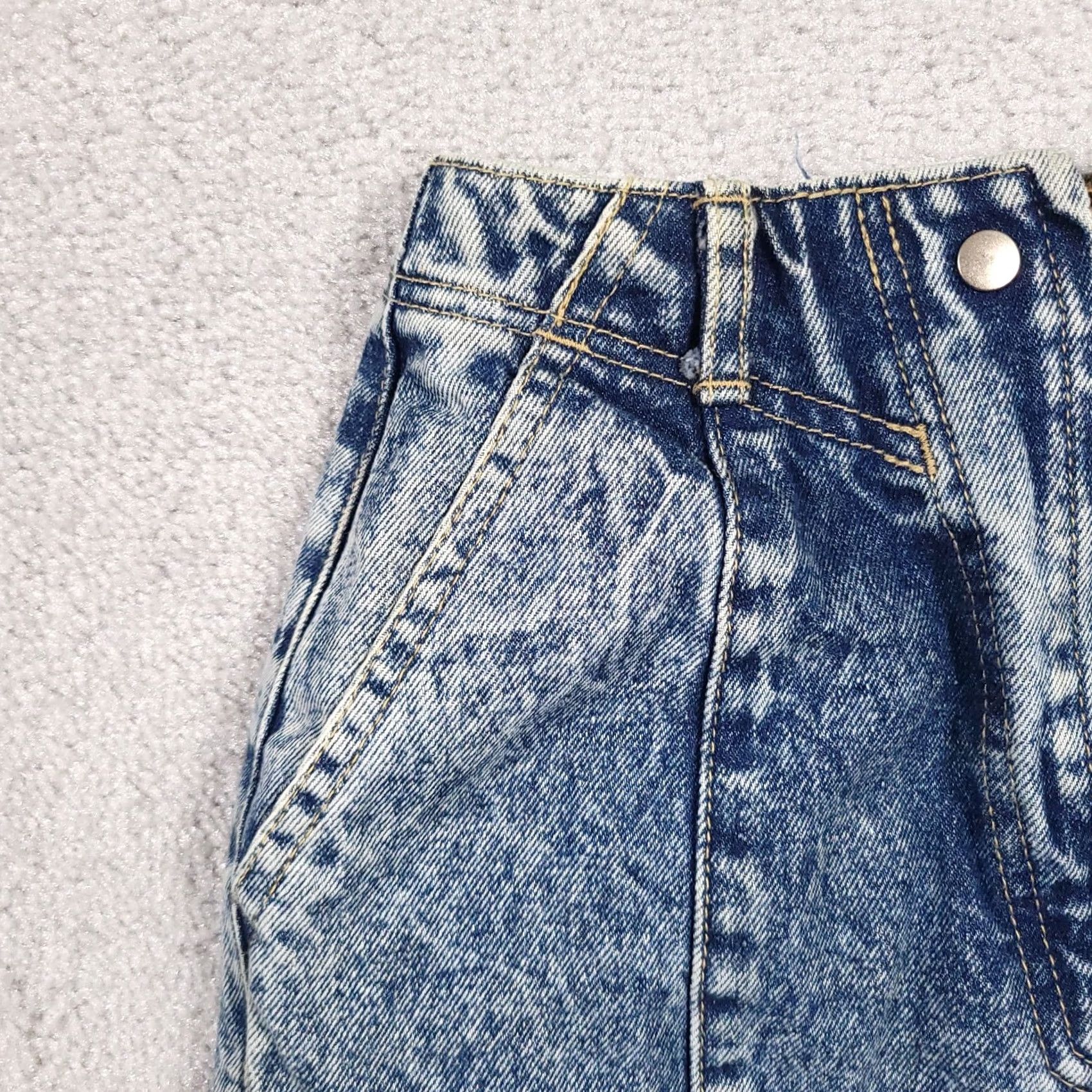 J Brand VINTAGE Sweet Camel Denim Mini Skirt Women's Juniors 00 22X18 Y2K Acid Wash Pocket Short Blue Cotton Denim 90s Festival Retro 00s 00s Girls Size 24" / US 00 / IT 34 - 3 Thumbnail