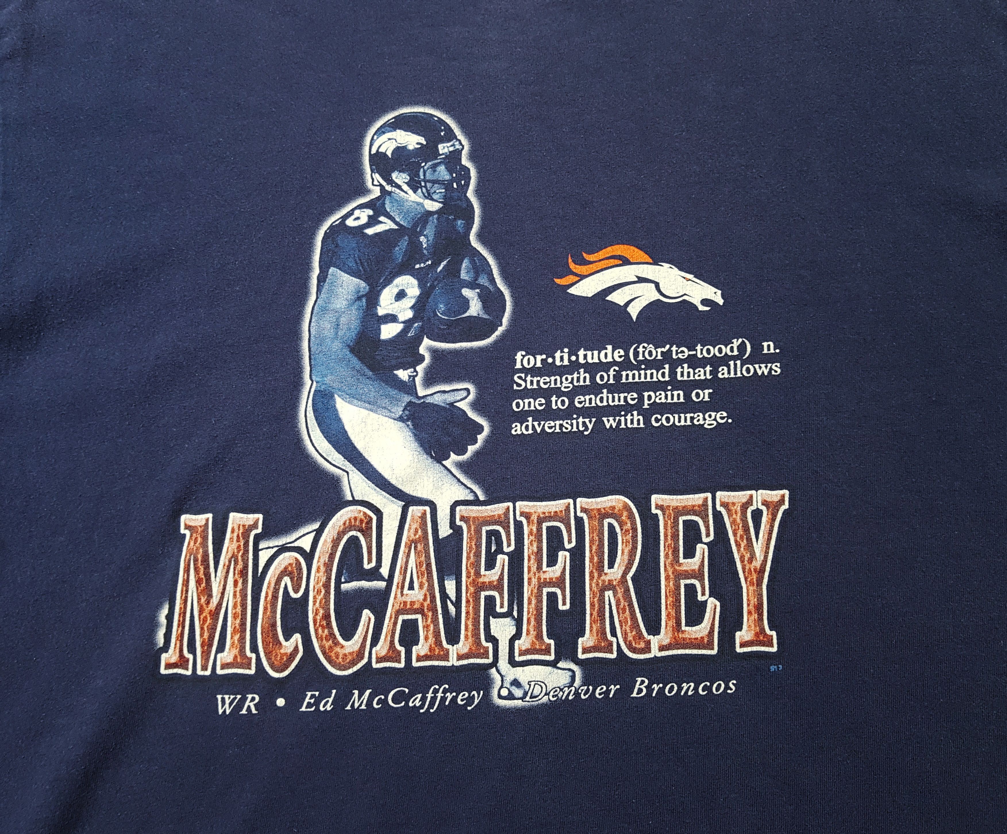 NFL NFL Vintage Ed McCaffrey Denver Broncos Fortitude T Shirt XL Size US XL / EU 56 / 4 - 4 Thumbnail