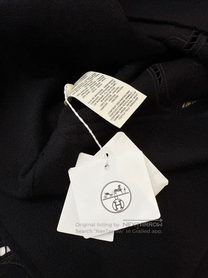 Hermes Hermes Black sheer cashmere vest with classic H chain embr Size XS / US 0-2 / IT 36-38 - 4 Thumbnail