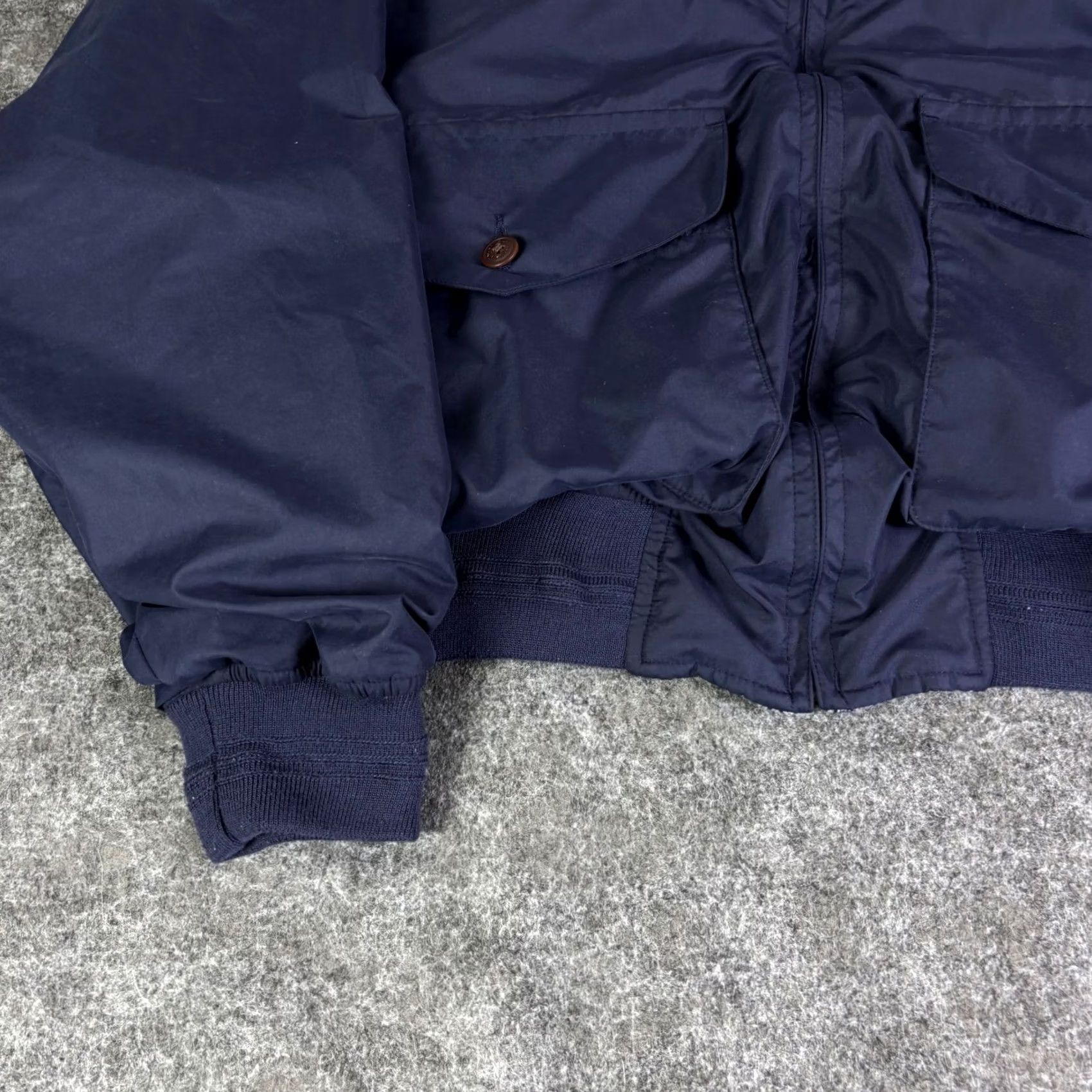 Nautica VINTAGE Nautica Bomber Jacket Navy Blue Full Zip Lined Mens XL 90s Jacket Size US XL / EU 56 / 4 - 6 Thumbnail