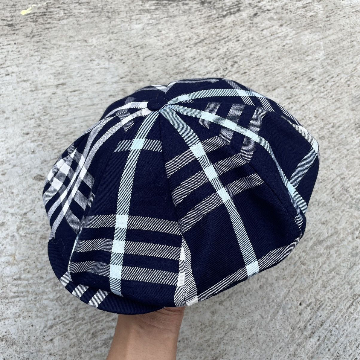 image of Retro Hat Tartan Beret By Rwt Crw in Navy White, Men's (Size 38)