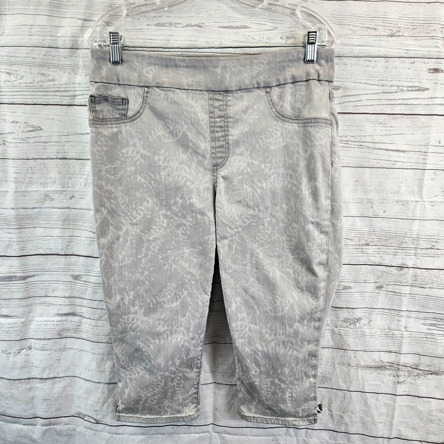 Vintage Chico's Womens Jegging Capri Jeans Sz 8 Gray Pull On Mid Rise Cotton Blend Denim Size 30" / US 8 / IT 44 - 2 Thumbnail