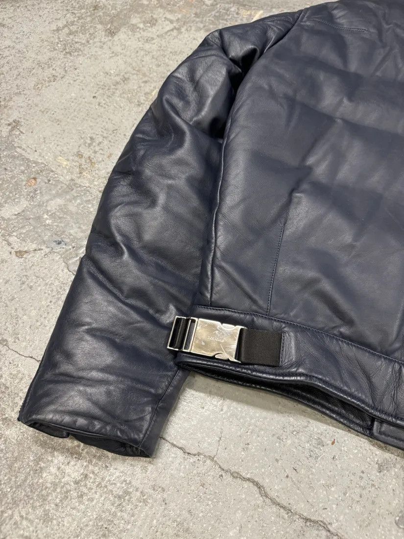 Designer × Dior × Vintage FW2013 Dior Navy Asymmetrical Lambskin Leather Bomber Jacket by Kris Van Assche Size US M / EU 48-50 / 2 - 9 Thumbnail