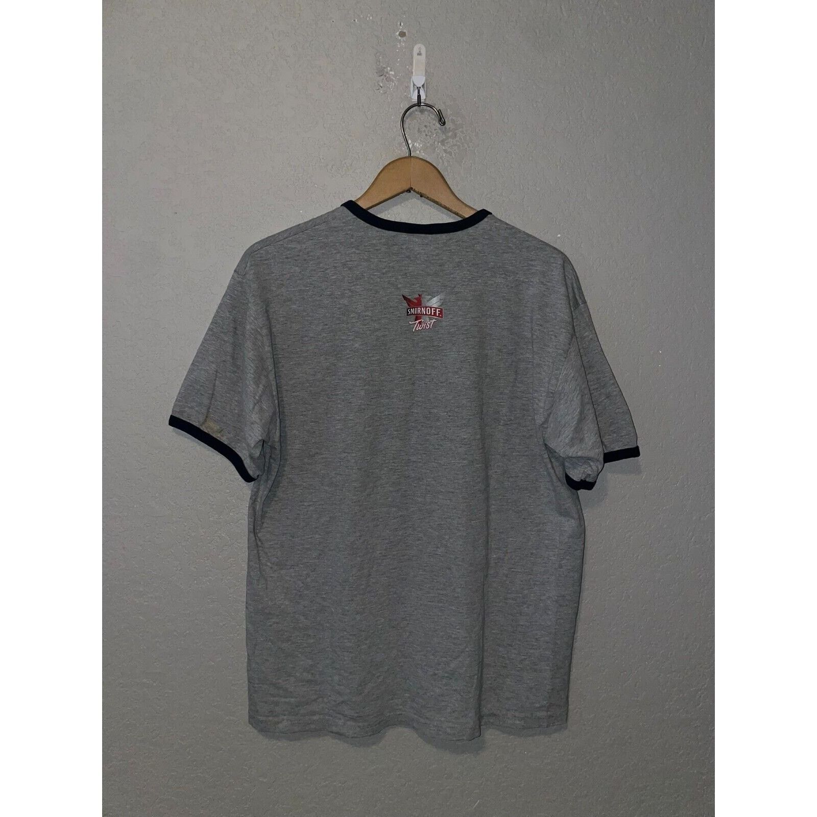 Hanes Vintage Smirnoff Shirt Red Lion Alcohol Drink Ringer Tee L Size US L / EU 52-54 / 3 - 6 Thumbnail