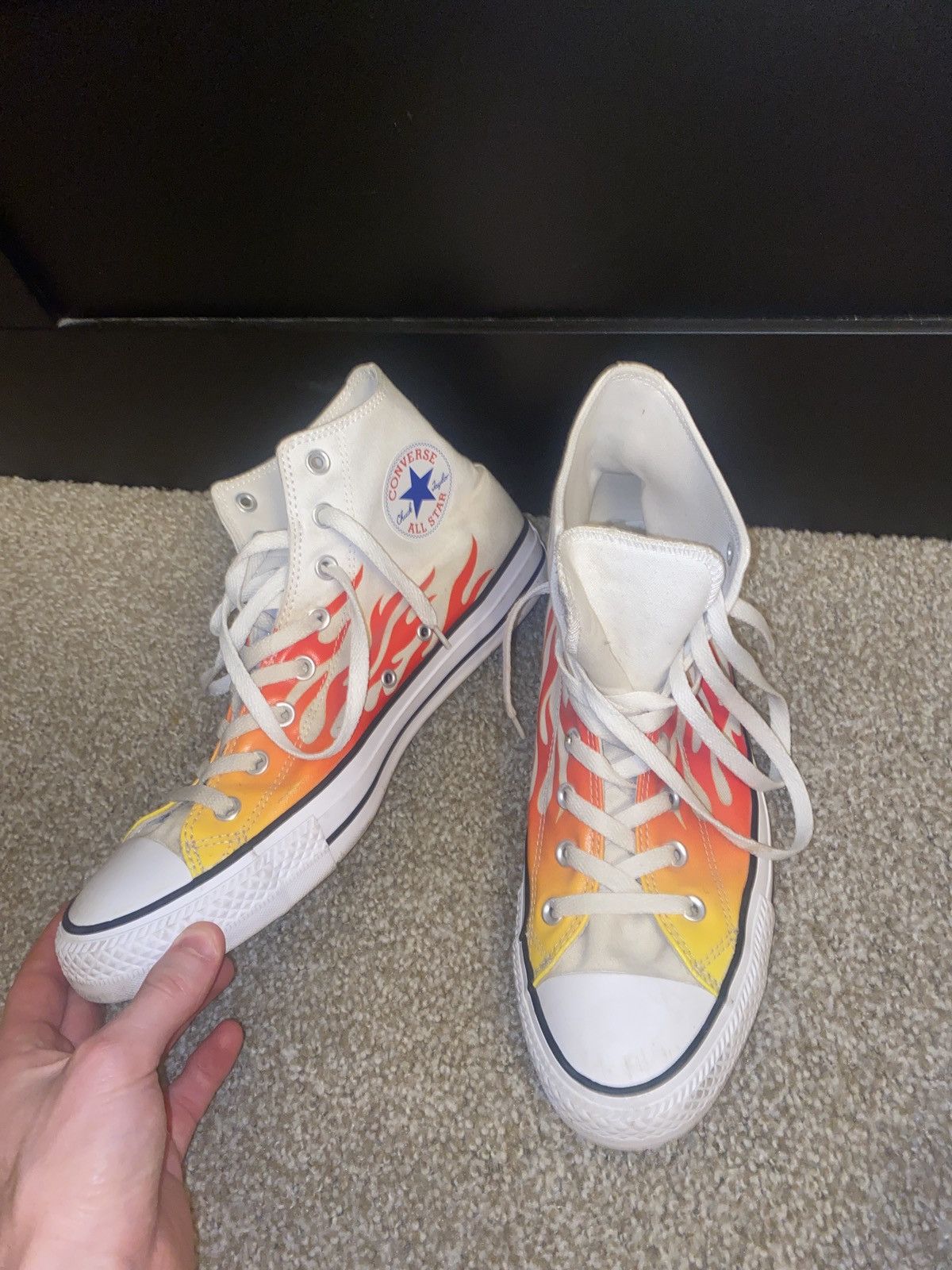 Converse Chuck Taylor Converse All Star - White Flames Shoes Size US 11 / EU 44 - 5 Thumbnail
