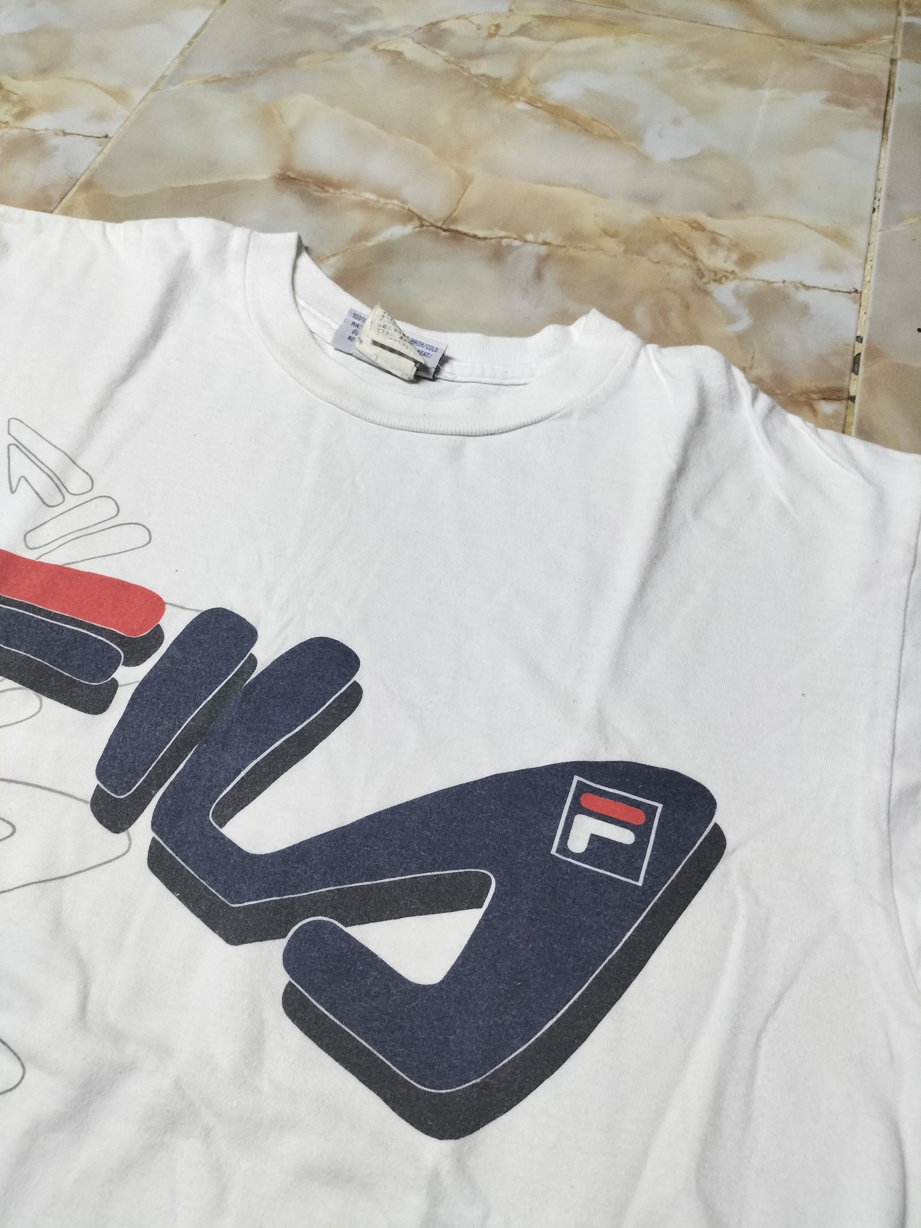 Fila × Vintage Vintage 90s Fila T-shirt Logo Sportswear Size US M / EU 48-50 / 2 - 2 Thumbnail