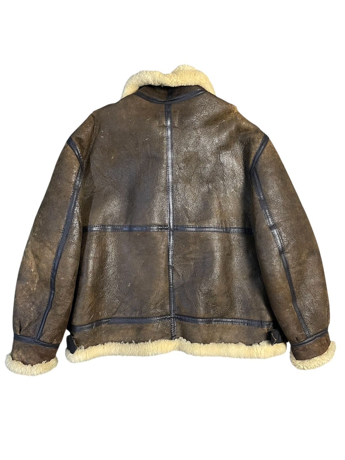 Vintage 80s Rare Us.Sheepskin type-B3 Distressed Jacket