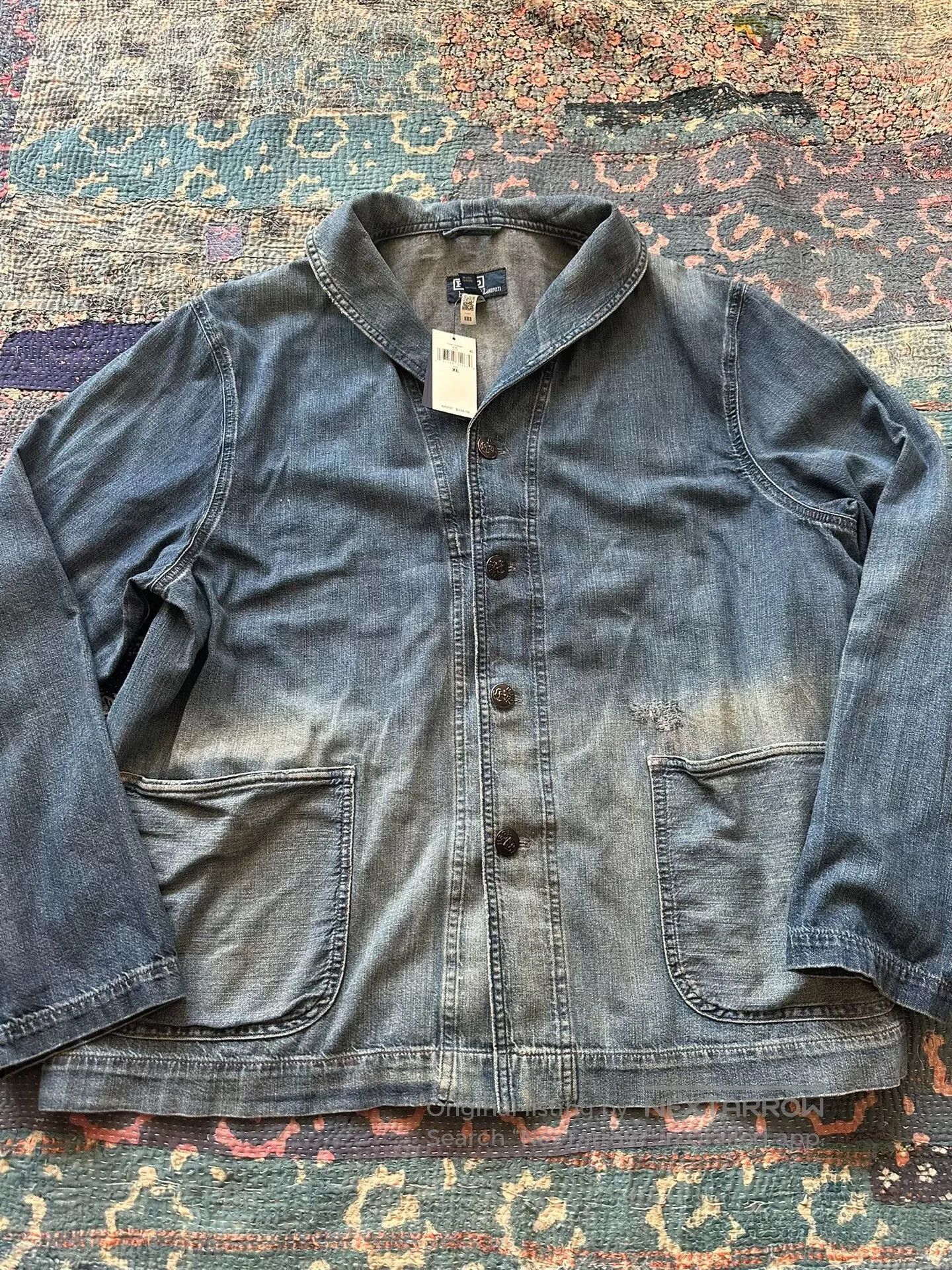 Polo Ralph Lauren RRL Distressed Denim Jacket.