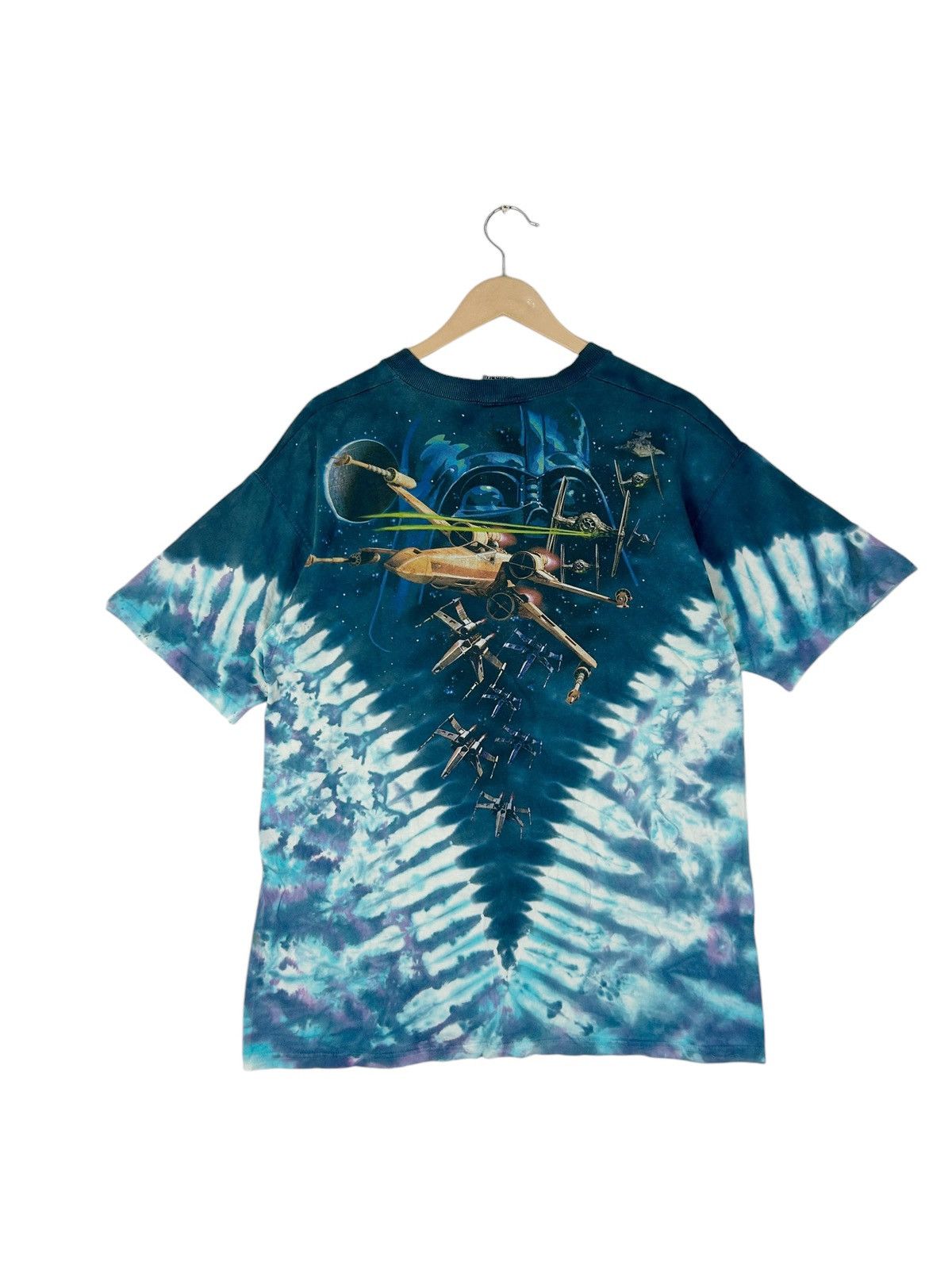Liquid Blue × Star Wars × Vintage Vintage 90s Star Wars Tye Die By Hildebrant Artwork Sci-Fi Size US L / EU 52-54 / 3 - 2 Thumbnail