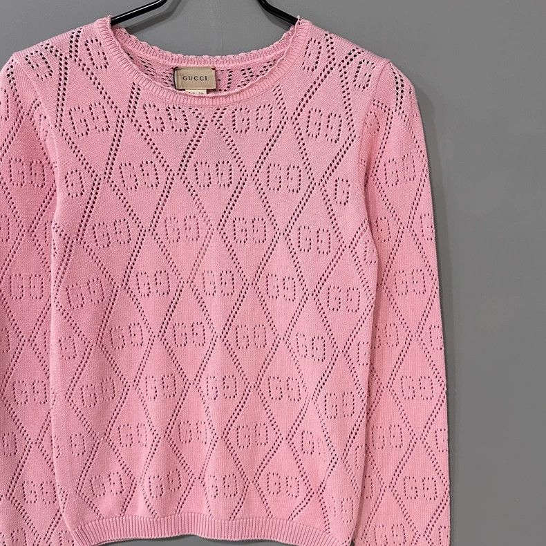 Gucci Gucci Size 12 Pink full-print knitwear Size US XS / EU 42 / 0 - 2 Thumbnail