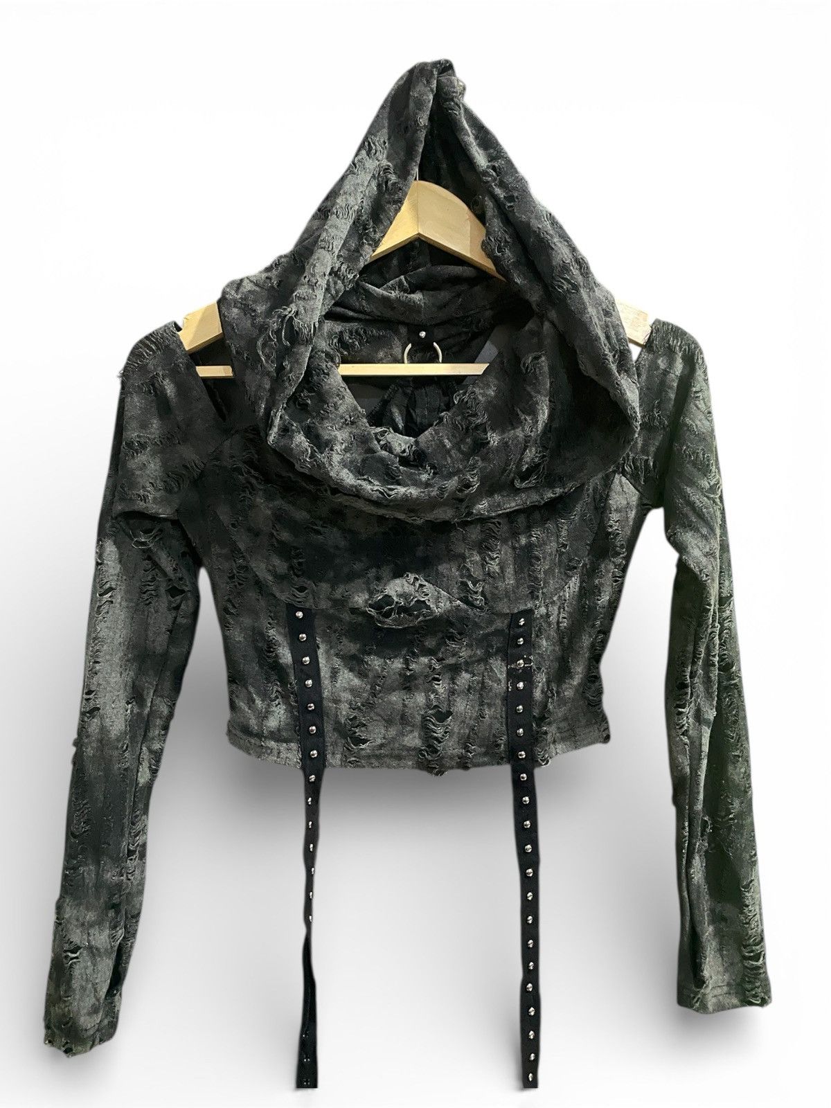 Other STRAPPY OFF-SHOULDER HOODED CROP TOP, LONG SLEEVE Size M / US 6-8 / IT 42-44 - 1 Thumbnail