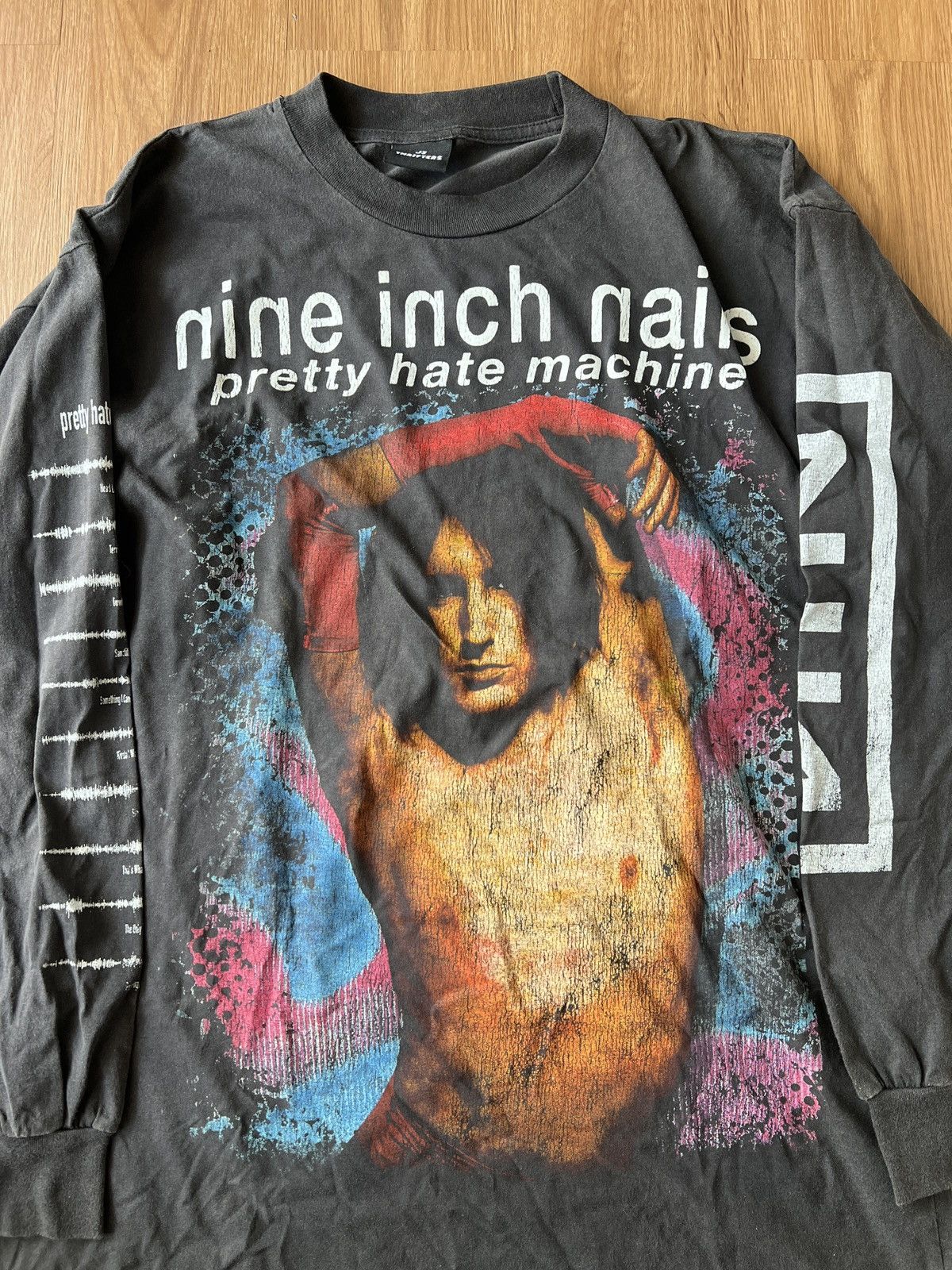 Band Tees Nine Inch Nails pretty hate machine faded black tshirt rare Size US XL / EU 56 / 4 - 5 Thumbnail