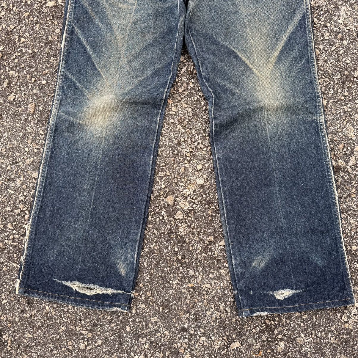 Japanese Brand VINTAGE FIESTA FADED RUSTY RIPPED DENIM JEAN PANTS W34 Size US 34 / EU 50 - 4 Thumbnail