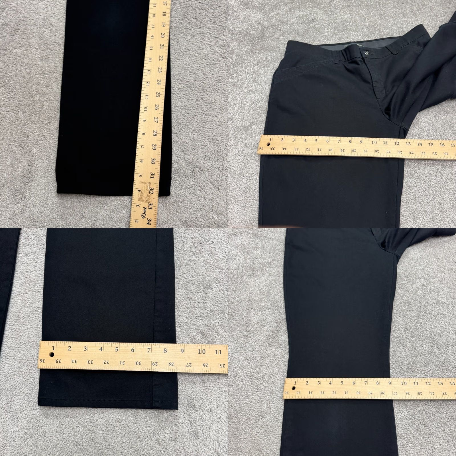 Lee Lee Regular Fit Straight Leg Pants Womens 14 Tall Black Mid Rise Cotton Polyester Spandex Chino/Twill Size 36" / US 14 / IT 50 - 9 Thumbnail