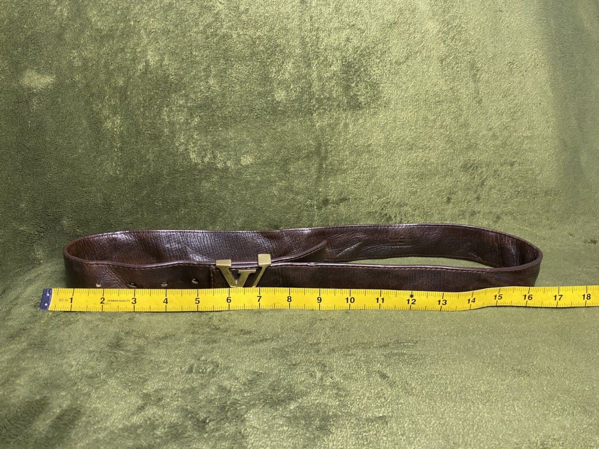 Louis Vuitton Vintage LOUIS VUITTON Leather Belt Brown M6902 Size 34 - 12 Thumbnail
