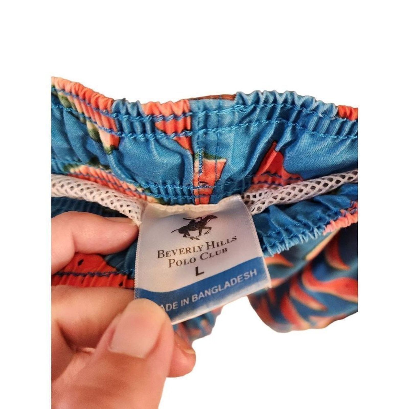 Beverly Hills Polo Club Mens Beverly hills polo club L watermelon swim shorts Size US 34 / EU 50 - 4 Thumbnail