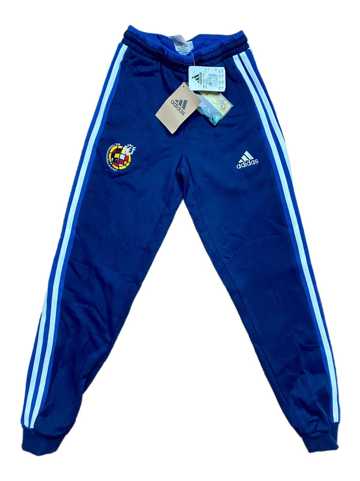 image of Spain National Team 2000 Euro Cup Adidas Trackpants in Navy, Men's (Size 26)