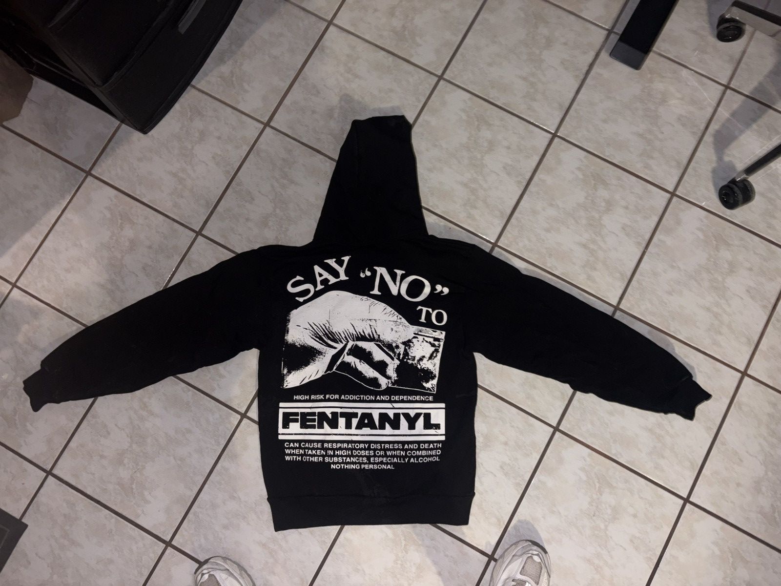 Nothing Personal Nothing Personal Blazzy Say No To Fentanyl Hoodie Black - S Size US S / EU 44-46 / 1 - 2 Thumbnail